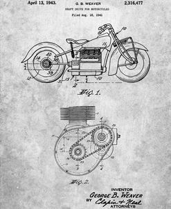 PP892-Slate Indian Motorcycle Drive Shaft Patent Poster