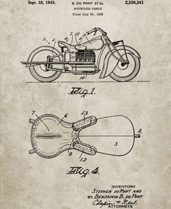 PP893-Sandstone Indian Motorcycle Saddle Patent Poster