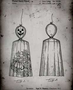PP895-Faded Grey Jack O’Lantern Patent Poster
