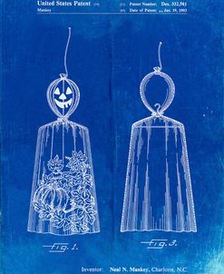 PP895-Faded Blueprint Jack O’Lantern Patent Poster