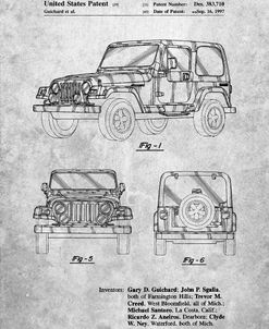 PP899-Slate Jeep Wrangler 1997 Patent Poster