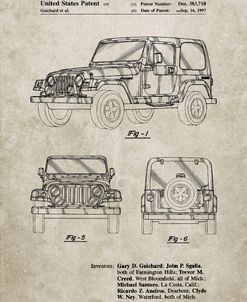 PP899-Sandstone Jeep Wrangler 1997 Patent Poster