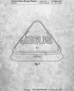 PP900-Slate Jesus Button Poster