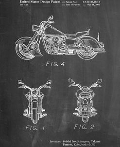 PP901-Chalkboard Kawasaki Motorcycle Patent Poster