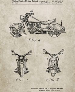 PP901-Sandstone Kawasaki Motorcycle Patent Poster
