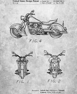 PP901-Slate Kawasaki Motorcycle Patent Poster