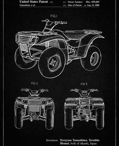 PP902-Vintage Black Kawasaki Prairie Patent Poster