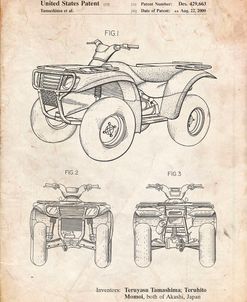 PP902-Vintage Parchment Kawasaki Prairie Patent Poster