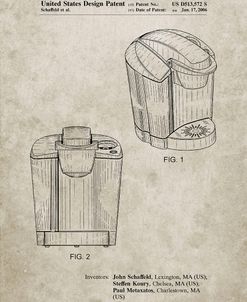 PP905-Sandstone Keurig Coffee Brewer Patent Poster