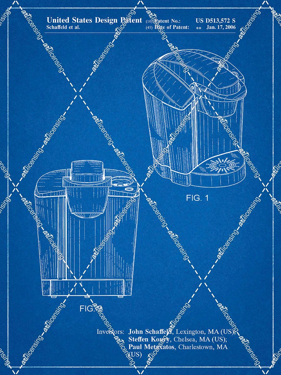PP905-Blueprint Keurig Coffee Brewer Patent Poster