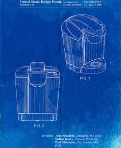 PP905-Faded Blueprint Keurig Coffee Brewer Patent Poster