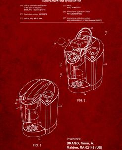 PP907-Burgundy Keurig Patent Poster