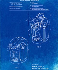 PP907-Faded Blueprint Keurig Patent Poster
