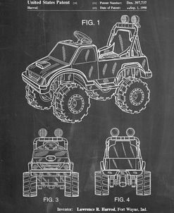 PP911-Chalkboard Kids Truck Poster