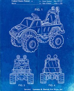 PP911-Faded Blueprint Kids Truck Poster