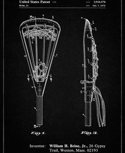 PP915-Vintage Black Lacrosse Stick 1936 Patent Poster