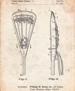 PP915-Vintage Parchment Lacrosse Stick 1936 Patent Poster