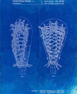 PP916-Faded Blueprint Lacrosse Stick Patent Poster