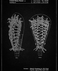 PP916-Vintage Black Lacrosse Stick Patent Poster