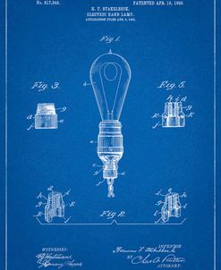 PP917-Blueprint Large Filament Light Bulb Patent Poster
