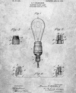 PP917-Slate Large Filament Light Bulb Patent Poster