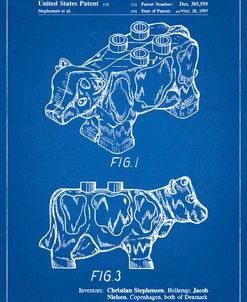 PP921-Blueprint Lego Cow Patent Poster