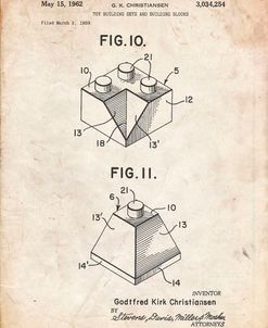 PP920-Vintage Parchment Lego Building Kit Blocks Patent Poster