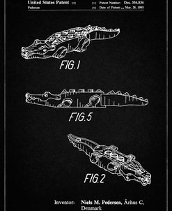 PP923-Vintage Black Lego Crocodile Poster