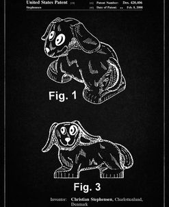PP924-Vintage Black Lego Dog Poster