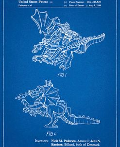 PP925-Blueprint Lego Dragon Patent Poster