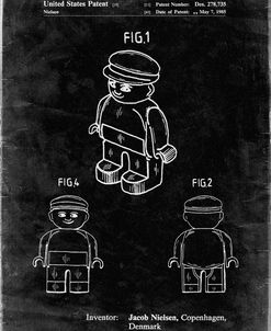 PP928-Black Grunge Lego Guy Poster