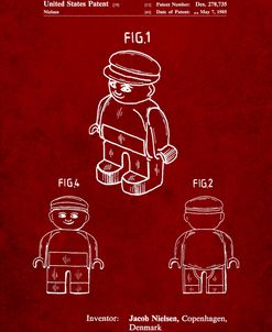 PP928-Burgundy Lego Guy Poster