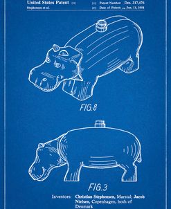 PP930-Blueprint Lego Hippopotamus Patent Poster