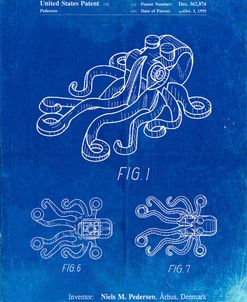 PP932-Faded Blueprint Lego Octopus Patent Poster