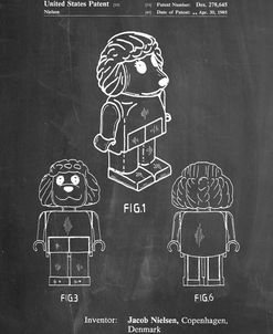 PP934-Chalkboard Lego Poodle Patent Poster