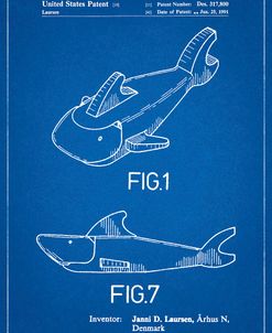 PP935-Blueprint Lego Shark Patent Poster