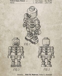 PP936-Sandstone Lego Skeleton Patent Poster