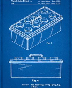 PP937-Blueprint Lego Storage Container Patent Poster