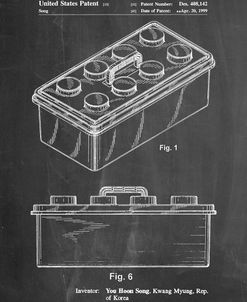 PP937-Chalkboard Lego Storage Container Patent Poster