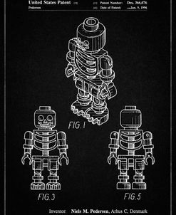 PP936-Vintage Black Lego Skeleton Patent Poster