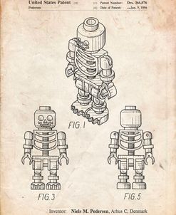 PP936-Vintage Parchment Lego Skeleton Patent Poster