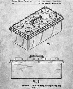 PP937-Slate Lego Storage Container Patent Poster