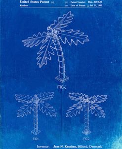 PP938-Faded Blueprint Lego Tree Patent Poster