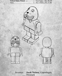 PP939-Slate Lego Walrus Poster