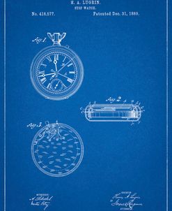 PP940-Blueprint Lemania Swiss Stopwatch Patent Poster