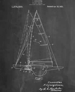 PP942-Chalkboard Ljungstrom Sailboat Rigging Patent Poster