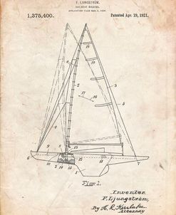 PP942-Vintage Parchment Ljungstrom Sailboat Rigging Patent Poster