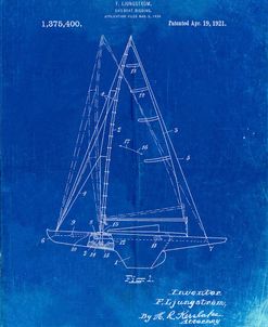 PP942-Faded Blueprint Ljungstrom Sailboat Rigging Patent Poster