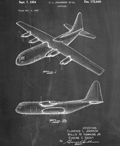 PP943-Chalkboard Lockheed C-130 Hercules Airplane Patent Poster