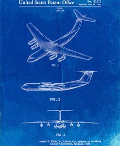 PP944-Faded Blueprint Lockheed C-130 Hercules Airplane Patent Poster